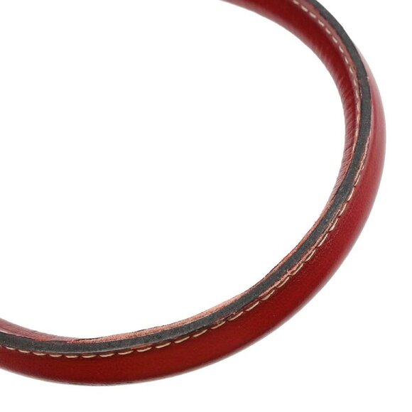 Yves Saint Laurent Red Leather Y Cut Out Handbag - Picture 5 of 11